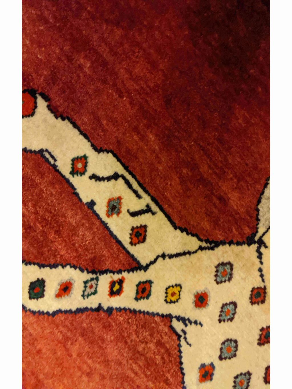 140 x 95 cm Shiraz Qashqai Nomadic Animal design Tribal Red Lion Rug - Rugoutlet