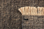 160x90 cm Black and brown jute and wool rug -200024WD - Rugoutlet