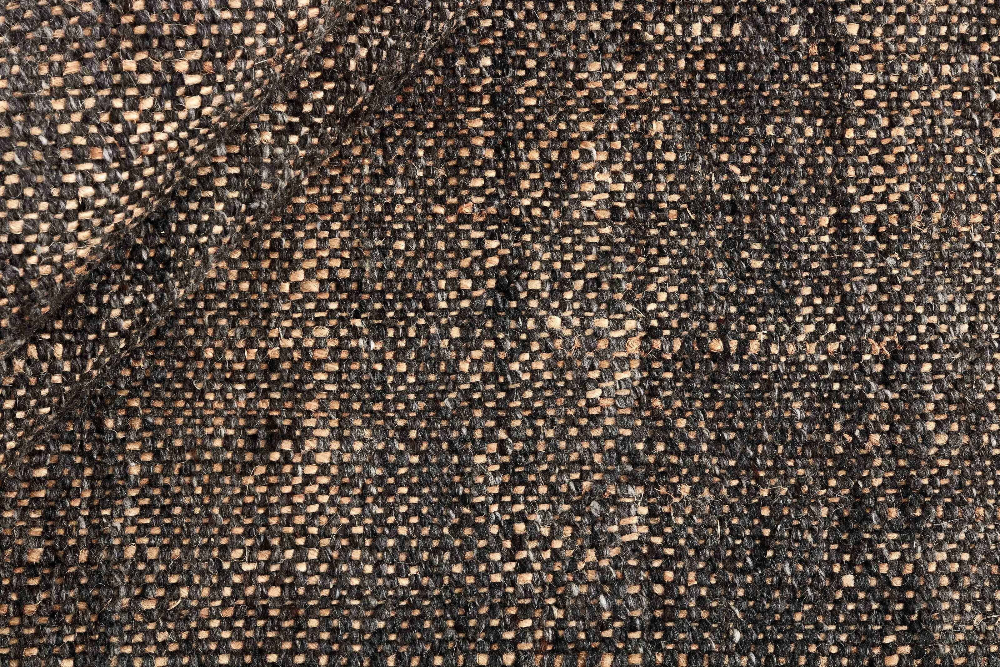 160x90 cm Black and brown jute and wool rug -200024WD - Rugoutlet