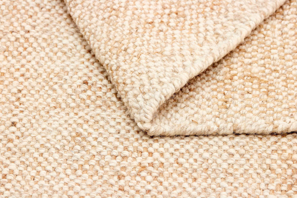160x90 cm Jute & wool beige flat-weave Rug-200024WD - Rugoutlet