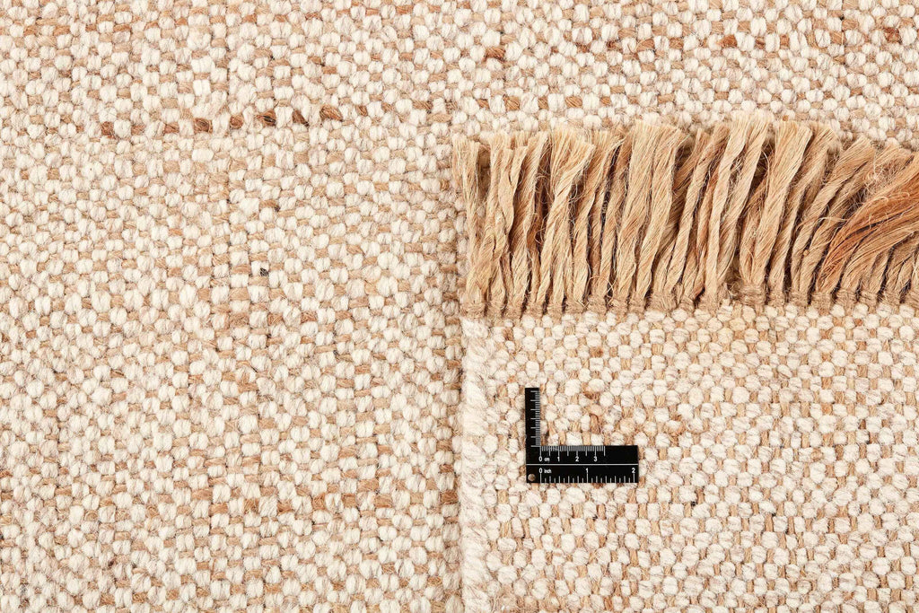 160x90 cm Jute & wool beige flat-weave Rug-200024WD - Rugoutlet
