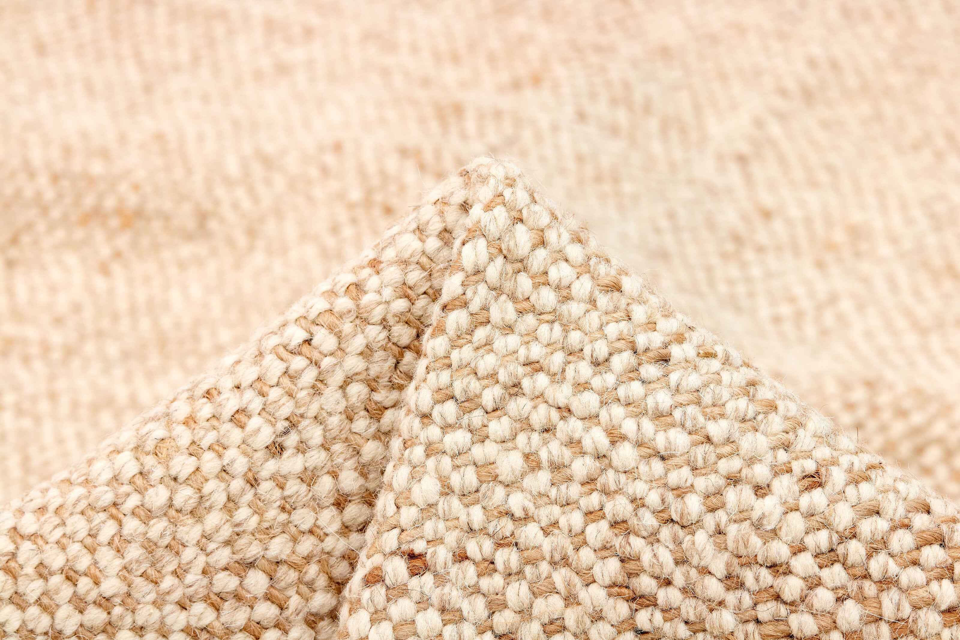 160x90 cm Jute & wool beige flat-weave Rug-200024WD - Rugoutlet