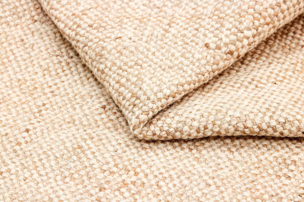 160x90 cm Jute & wool beige flat-weave Rug-200024WD - Rugoutlet