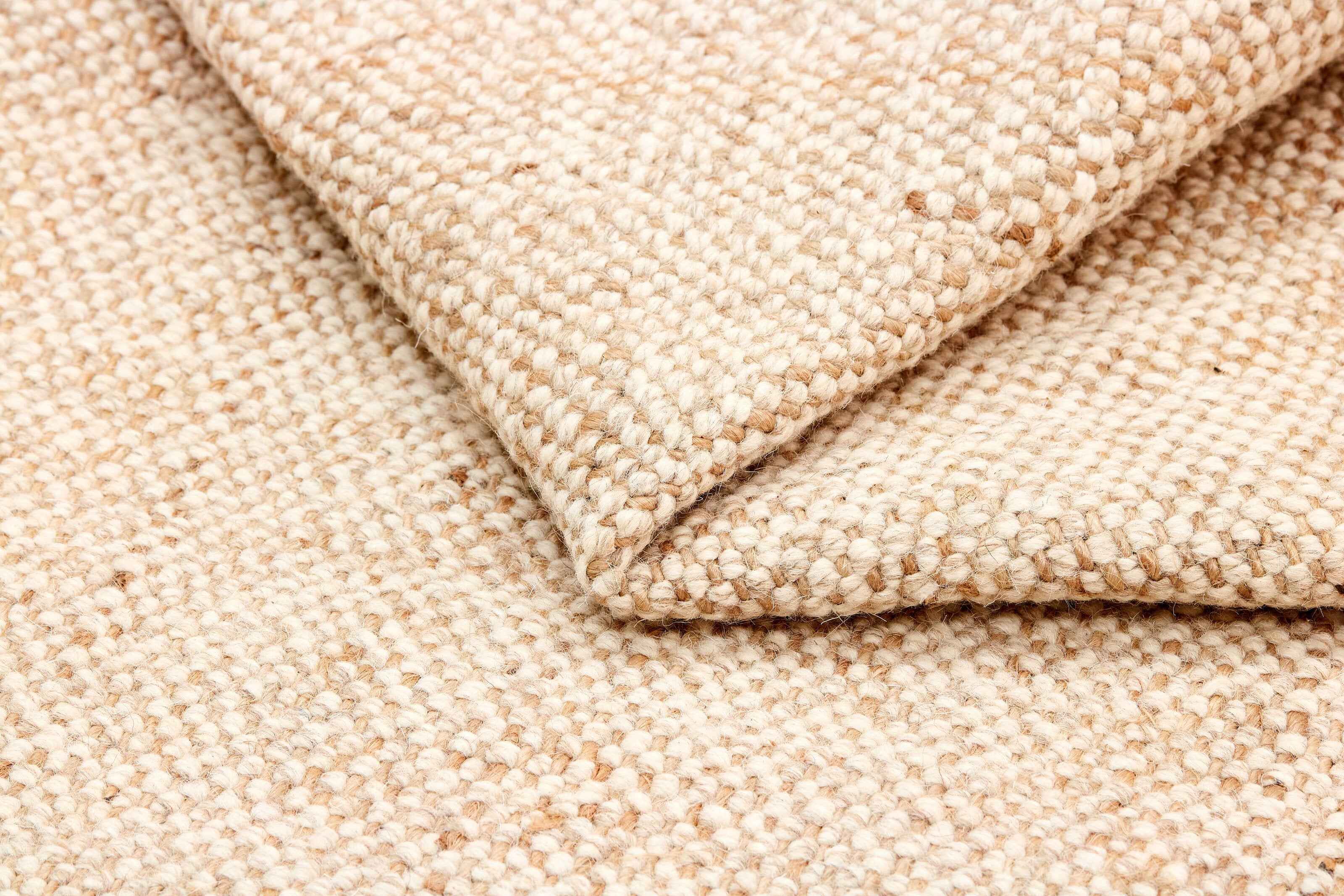 160x90 cm Jute & wool beige flat-weave Rug-200024WD - Rugoutlet