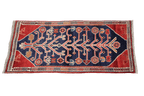 172x102 cm Persian Qashqai Tribal Wool Rug Handmade Red Blue - Rugoutlet