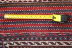352x80 cm Afghan Mushwani Kilim Runner Wool Rug Handmade Maroon Pink - Rugoutlet