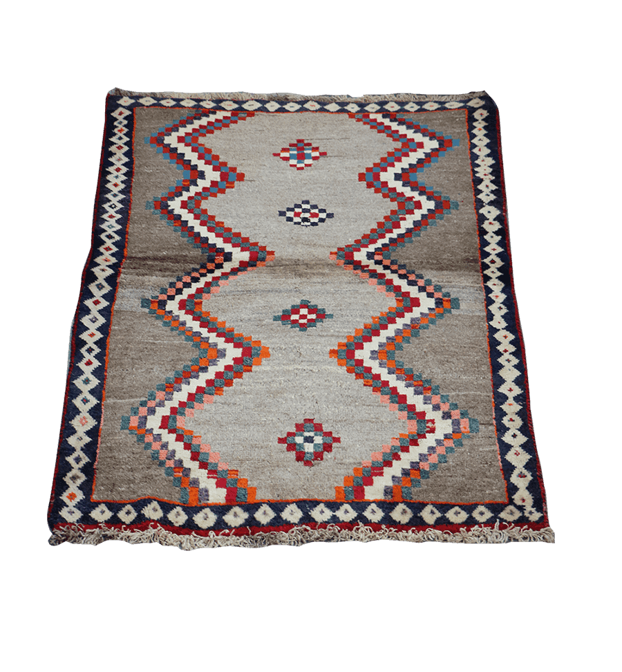 179x122 cm Gabeh Tribal Wool Rugs Hand Knotted Beige Brown - Rugoutlet