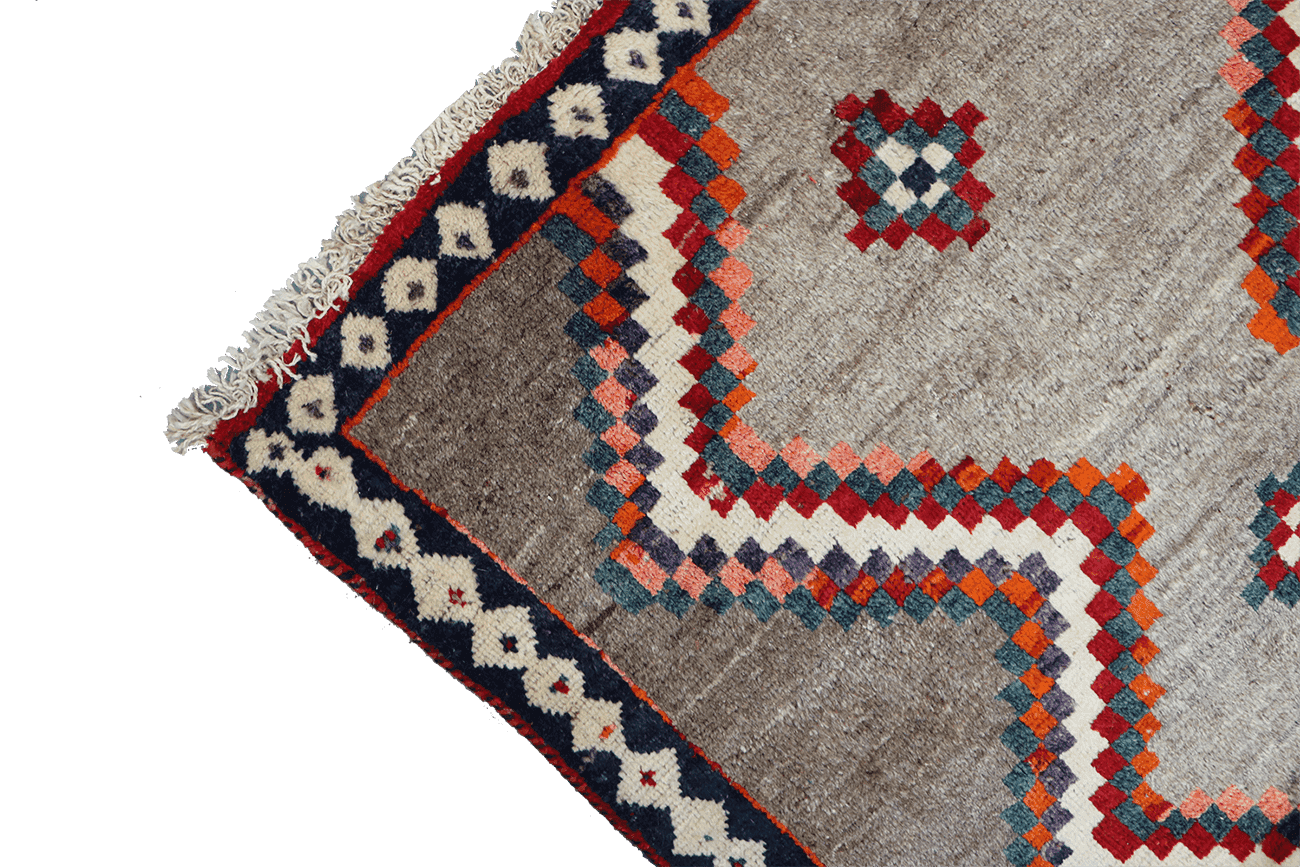 179x122 cm Gabeh Tribal Wool Rugs Hand Knotted Beige Brown - Rugoutlet