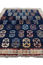 133x107cm Persian Gabbeh Qashqai Tribal wool blue rug - Rugoutlet