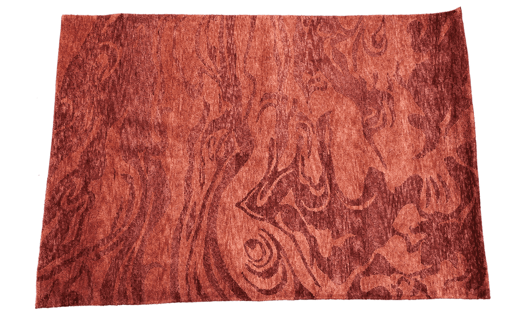 181 x 124 cm (5.94 x 4.07 ft) Gabbeh Tribal Wool Rugs Hand Knotted Peach Colour - Rugoutlet
