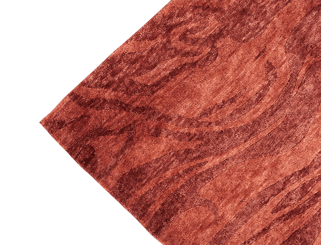 181 x 124 cm (5.94 x 4.07 ft) Gabbeh Tribal Wool Rugs Hand Knotted Peach Colour - Rugoutlet