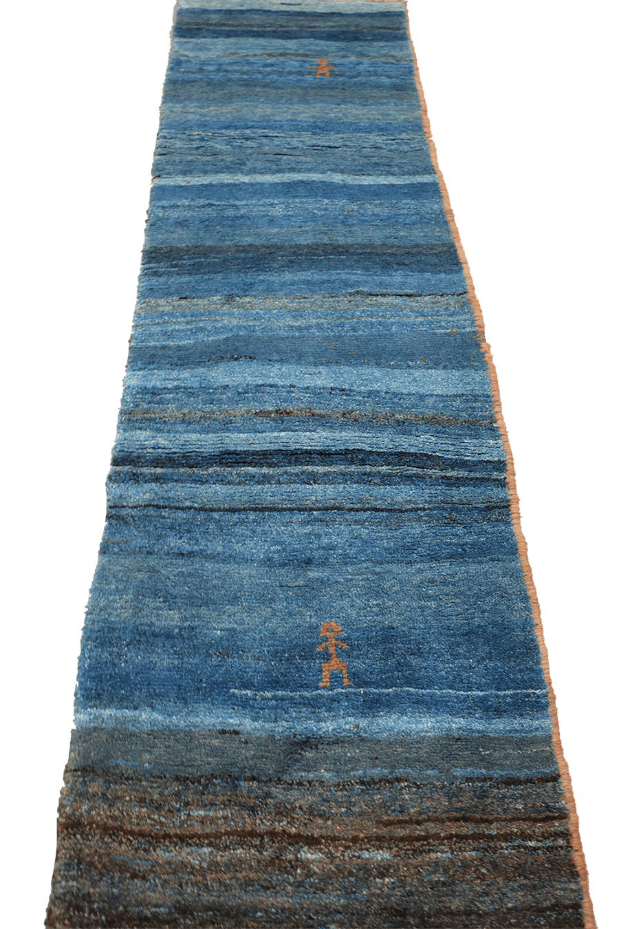 A vertical image of a Gabbeh Runner Tribal Wool Rug