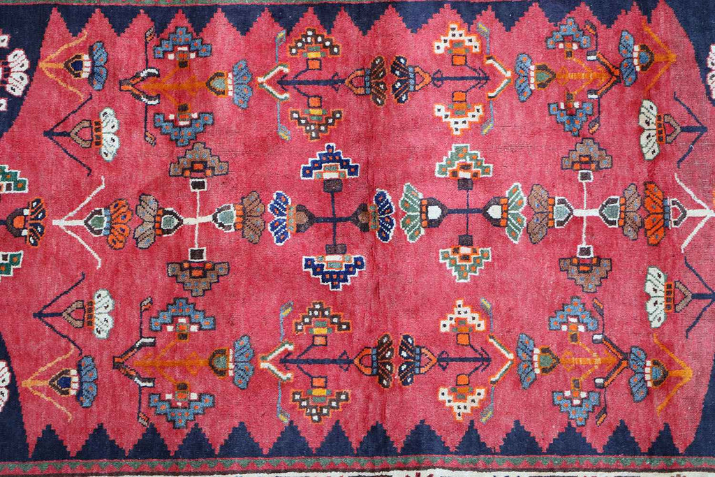 127 x 200 cm Persian Qashqai Tribal Wool Rugs Handcrafted Blue Red - Rugoutlet