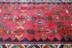 127 x 200 cm Persian Qashqai Tribal Wool Rugs Handcrafted Blue Red - Rugoutlet