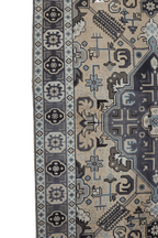 138x196 cm Old Tabriz Antique Wool handmade rug cream-7041 - Rugoutlet