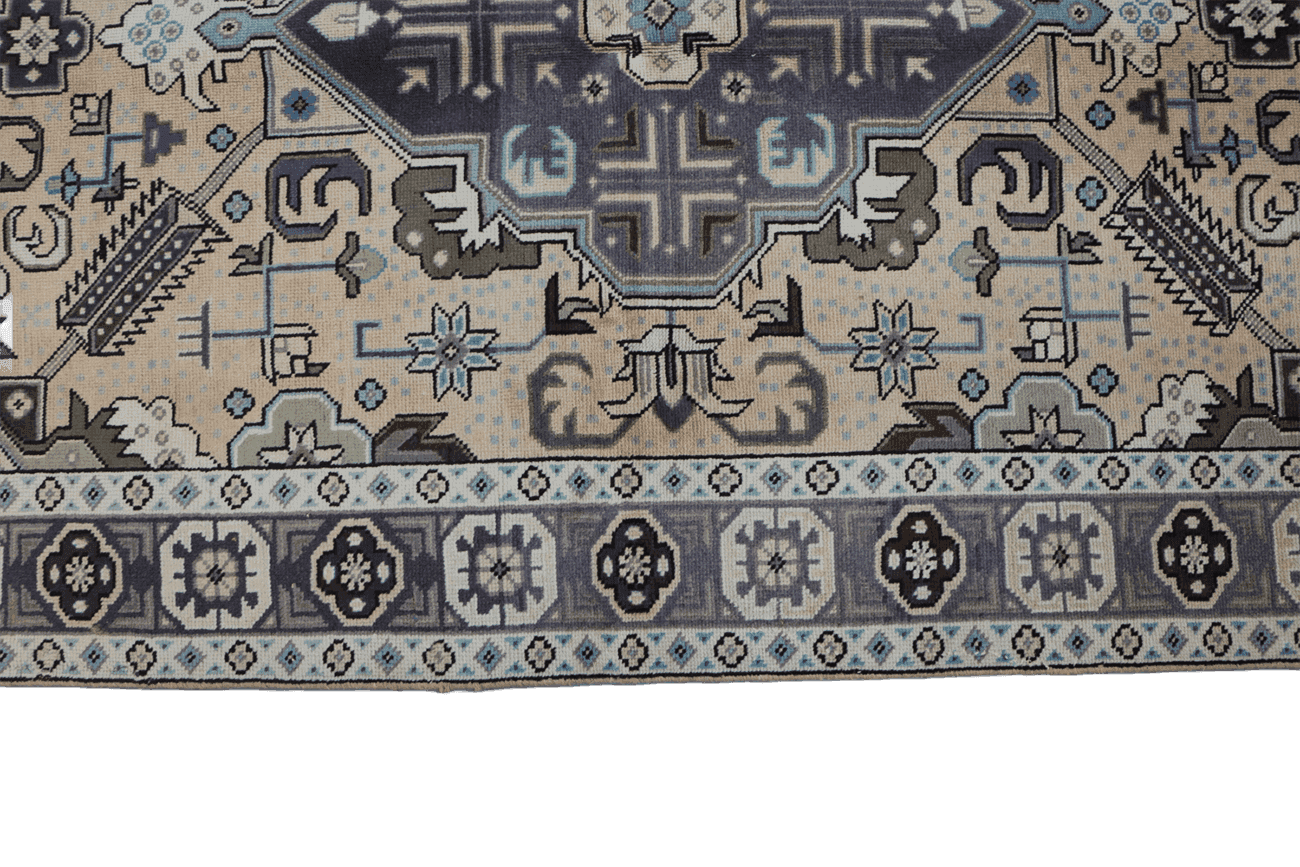 138x196 cm Old Tabriz Antique Wool handmade rug cream-7041 - Rugoutlet