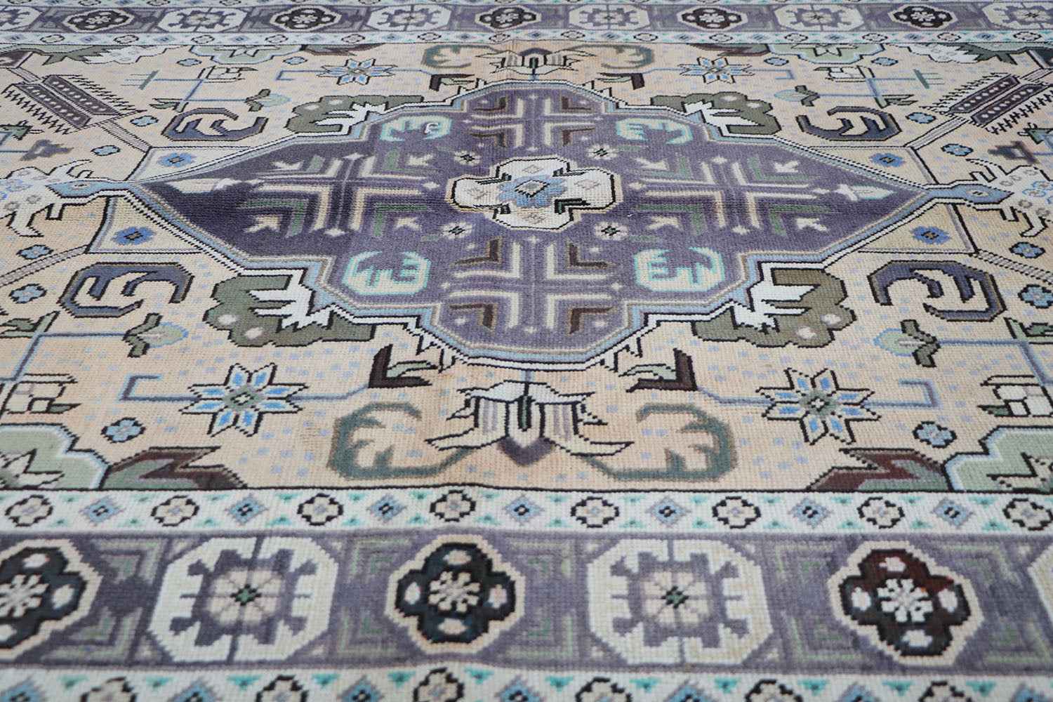 138x196 cm Old Tabriz Antique Wool handmade rug cream-7041 - Rugoutlet