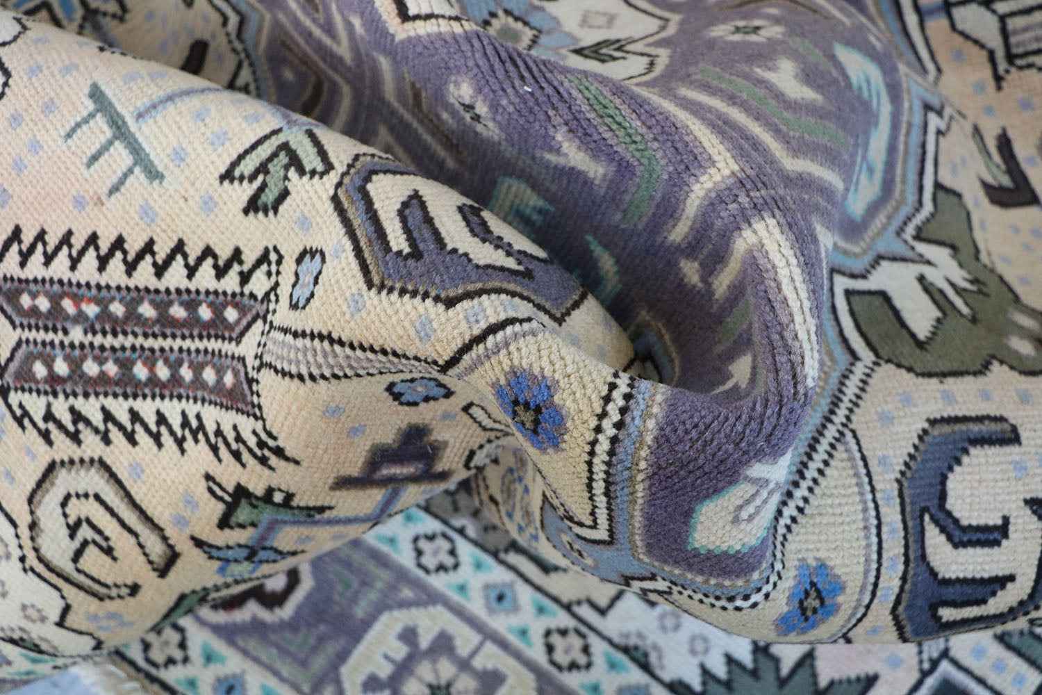 138x196 cm Old Tabriz Antique Wool handmade rug cream-7041 - Rugoutlet