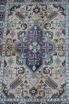 138x196 cm Old Tabriz Antique Wool handmade rug cream-7041 - Rugoutlet
