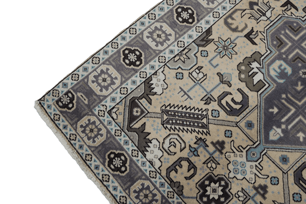138x196 cm Old Tabriz Antique Wool handmade rug cream-7041 - Rugoutlet