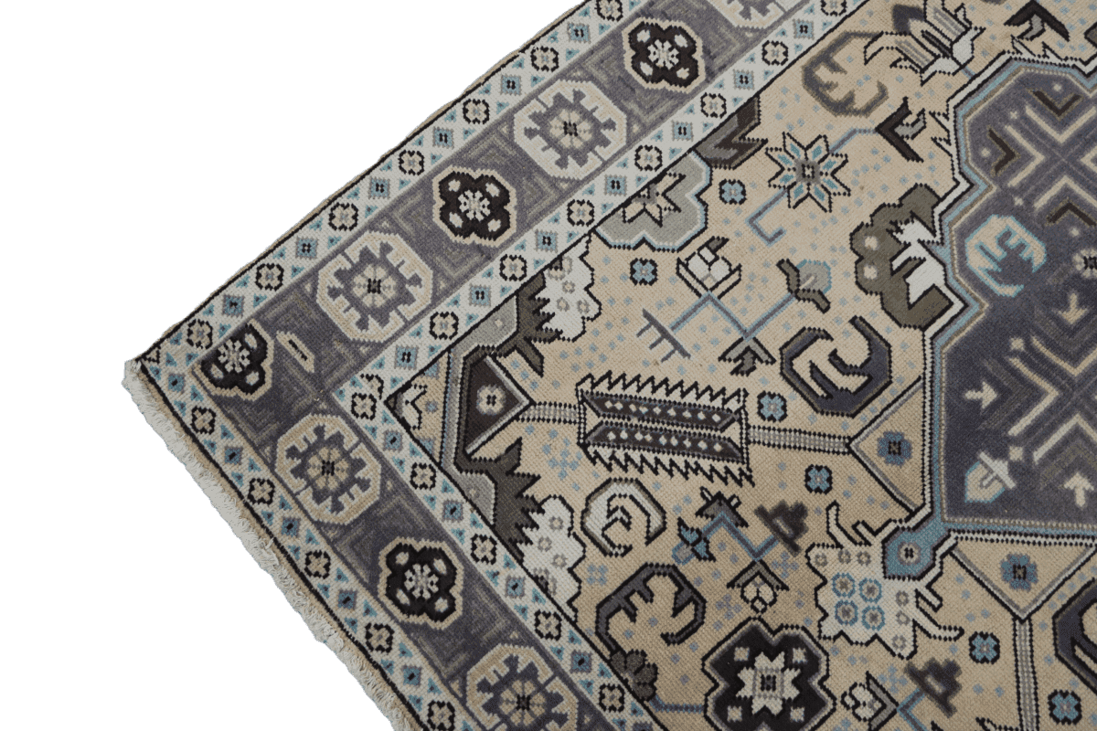 138x196 cm Old Tabriz Antique Wool handmade rug cream-7041 - Rugoutlet