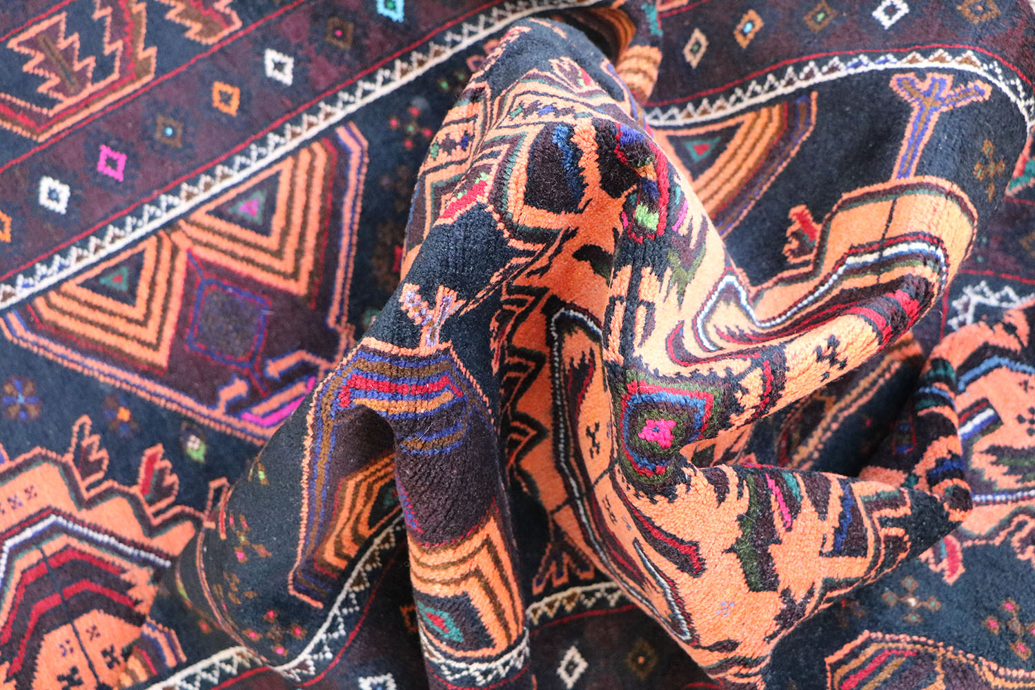 A Persian Baluch Tribal Wool Rug 