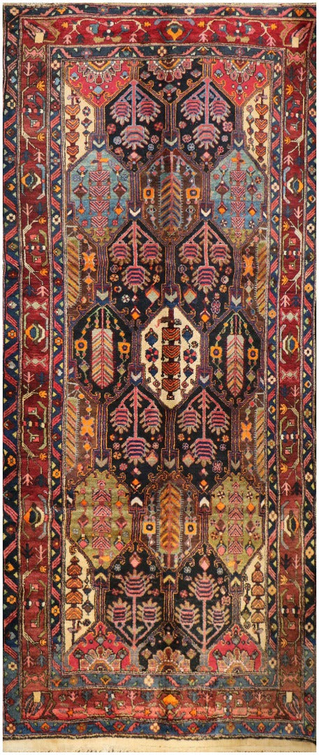 A traditional Bakhtiar tribal rug 