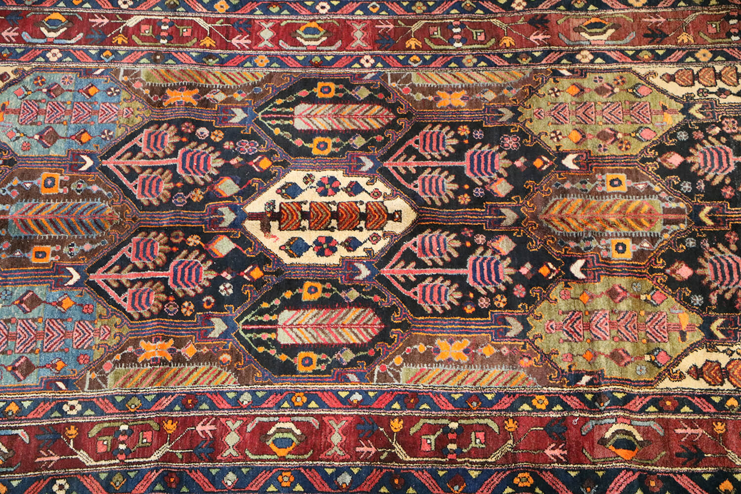 A traditional Bakhtiar tribal rug 