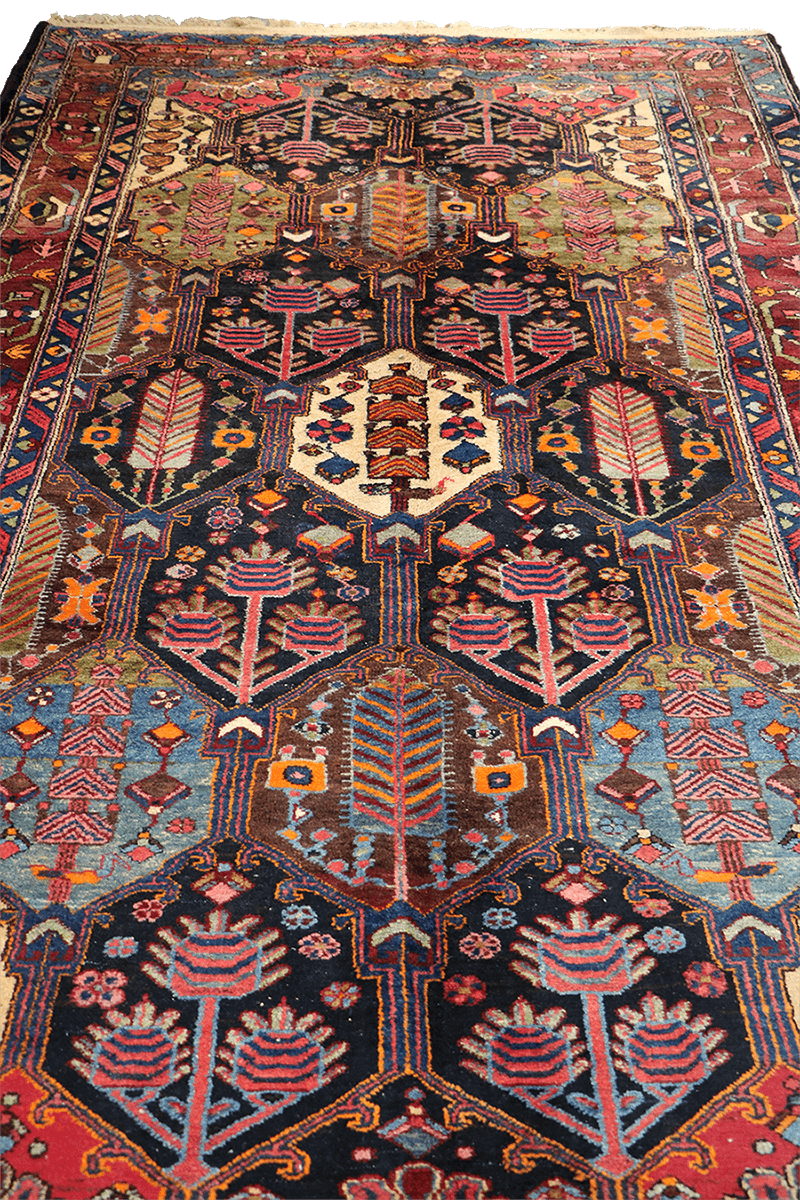 A traditional Bakhtiar tribal rug 