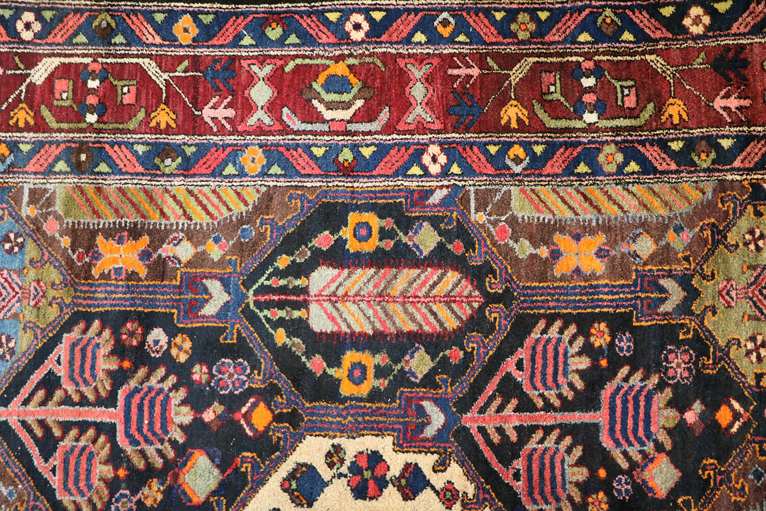 A traditional Bakhtiar tribal rug 