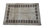 A rectangular Persian Gabbeh Tribal wool rug