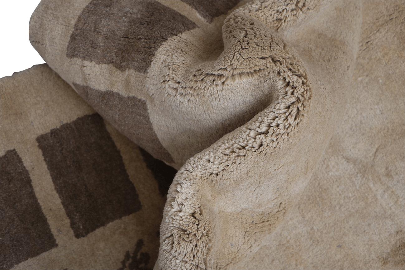 A rectangular Persian Gabbeh Tribal wool rug