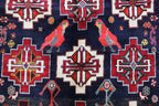 A hand-knotted Tribal Qashqai Wool Rug