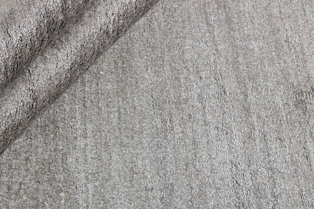 90x60 cm Indian Viscose Black Rug-5971A, White - Rugoutlet