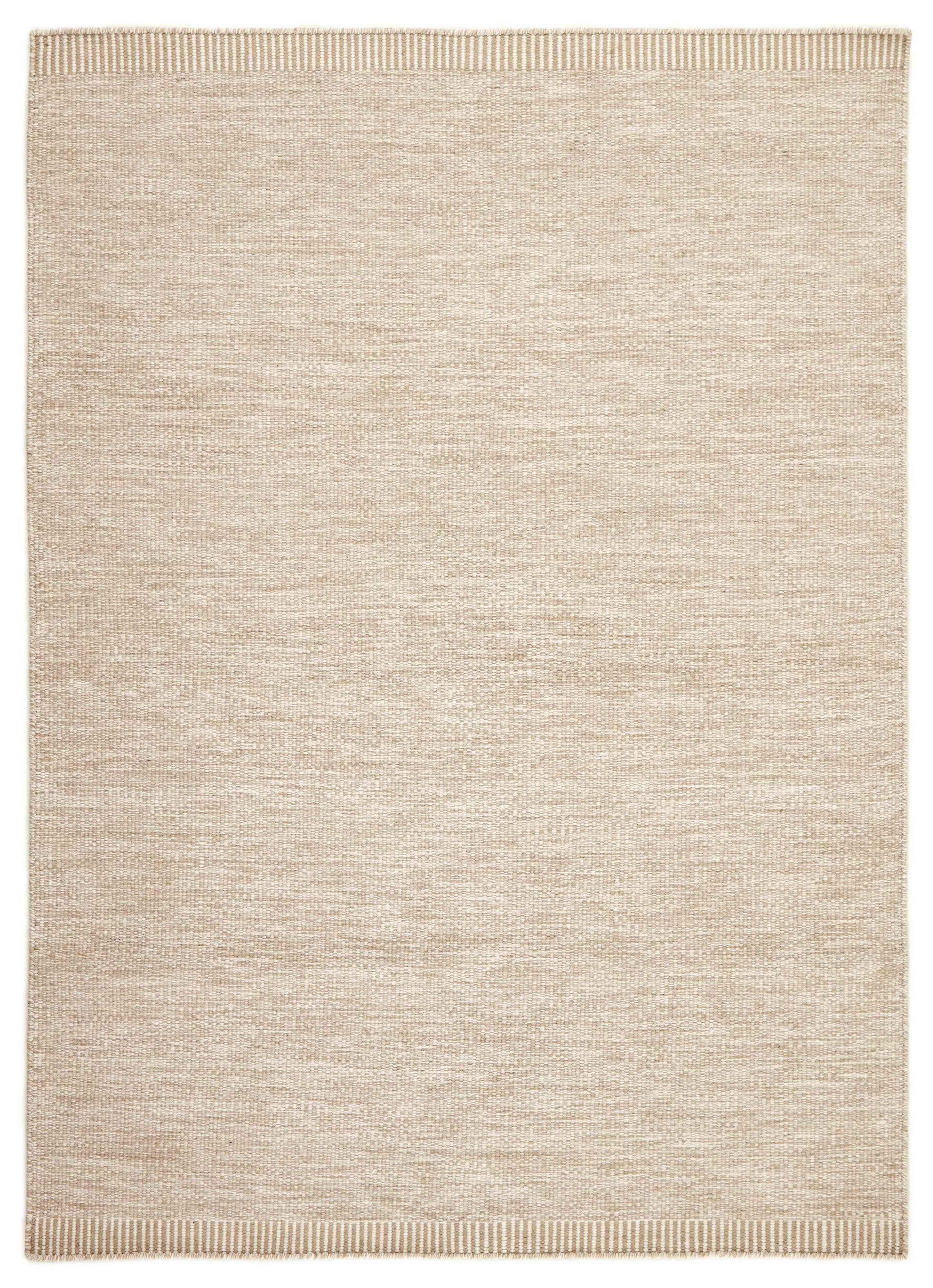 90x60 cm wool Beige Rug-J-96-02, Grey - Rugoutlet