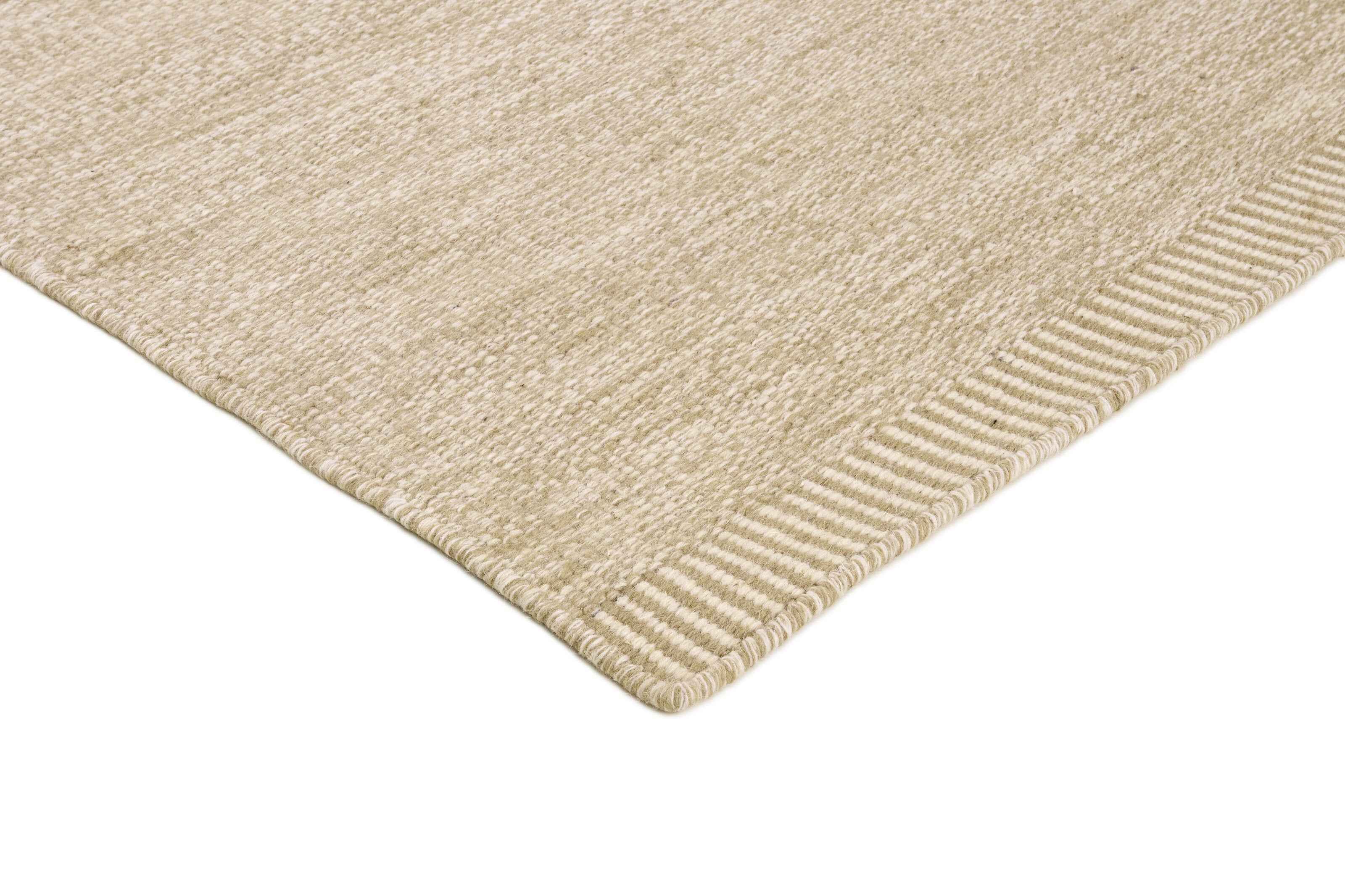 90x60 cm wool Beige Rug-J-96-02, Grey - Rugoutlet