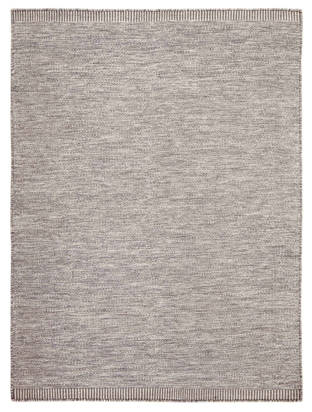 90x60 cm wool Black Rug-J-96-03, Steel - Rugoutlet