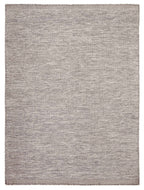 90x60 cm wool Black Rug-J-96-03, Steel - Rugoutlet