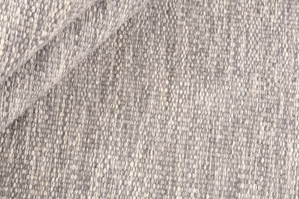 90x60 cm wool Black Rug-J-96-03, Steel - Rugoutlet
