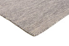90x60 cm wool Black Rug-J-96-03, Steel - Rugoutlet