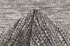 90x60 cm wool Black Rug-J-96-03, Steel - Rugoutlet