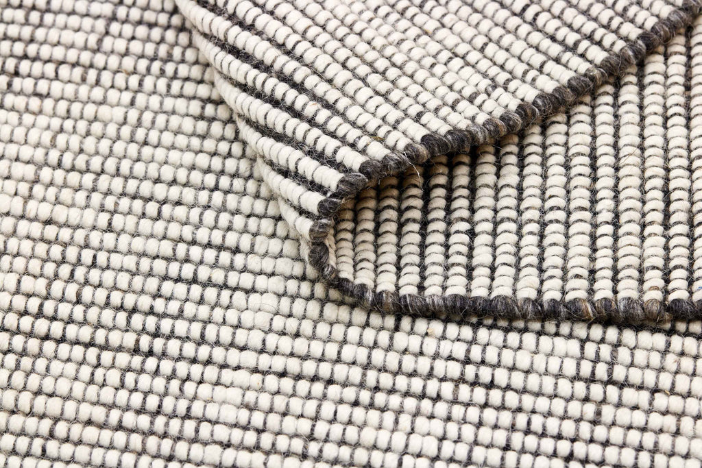 90x60 cm wool multicolour Rug-5971A, Steel Grey White - Rugoutlet