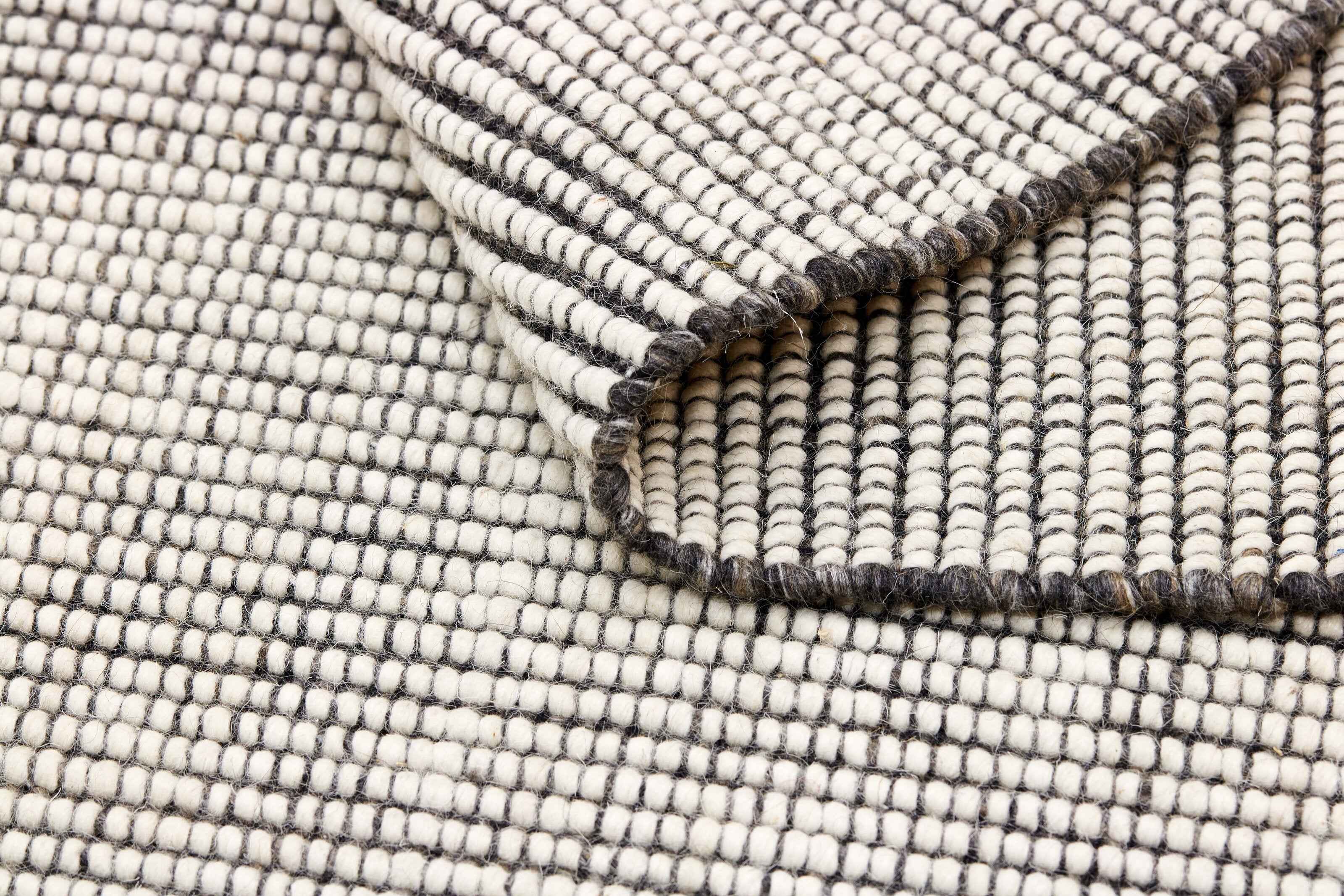 90x60 cm wool multicolour Rug-5971A, Steel Grey White - Rugoutlet