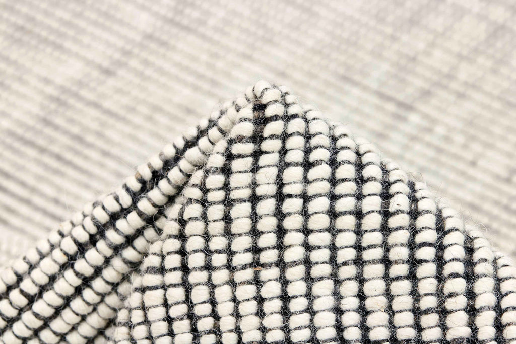 90x60 cm wool multicolour Rug-5971A, Steel Grey White - Rugoutlet