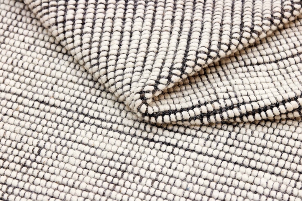 90x60 cm wool multicolour Rug-5971A, Steel Grey White - Rugoutlet