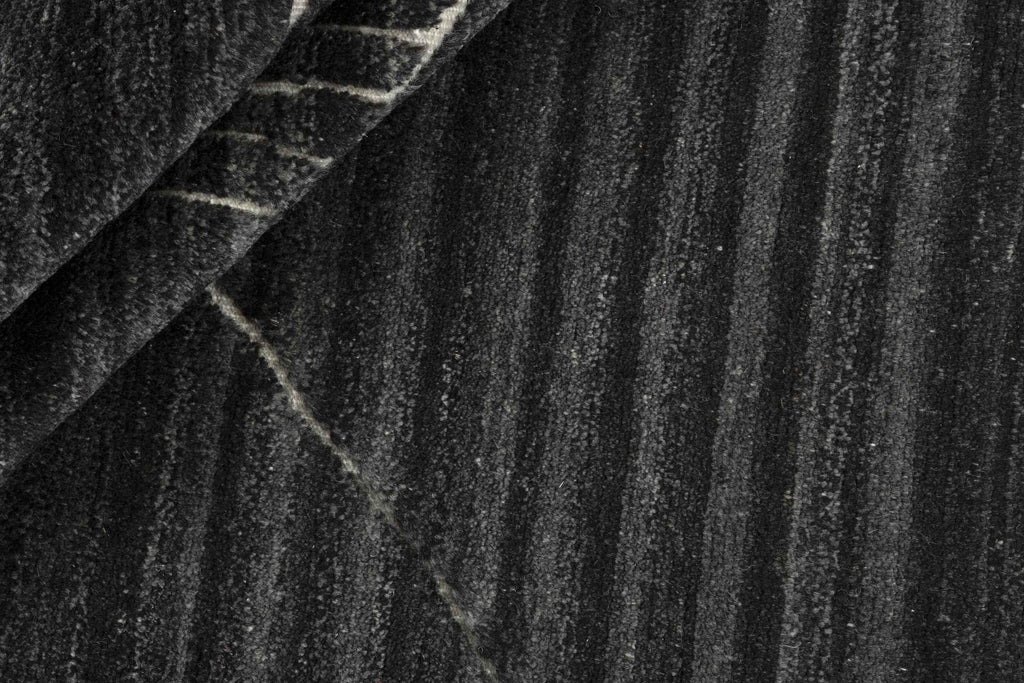 90x60 cm wool multicolour Rug-Fields, Charcoal - Rugoutlet