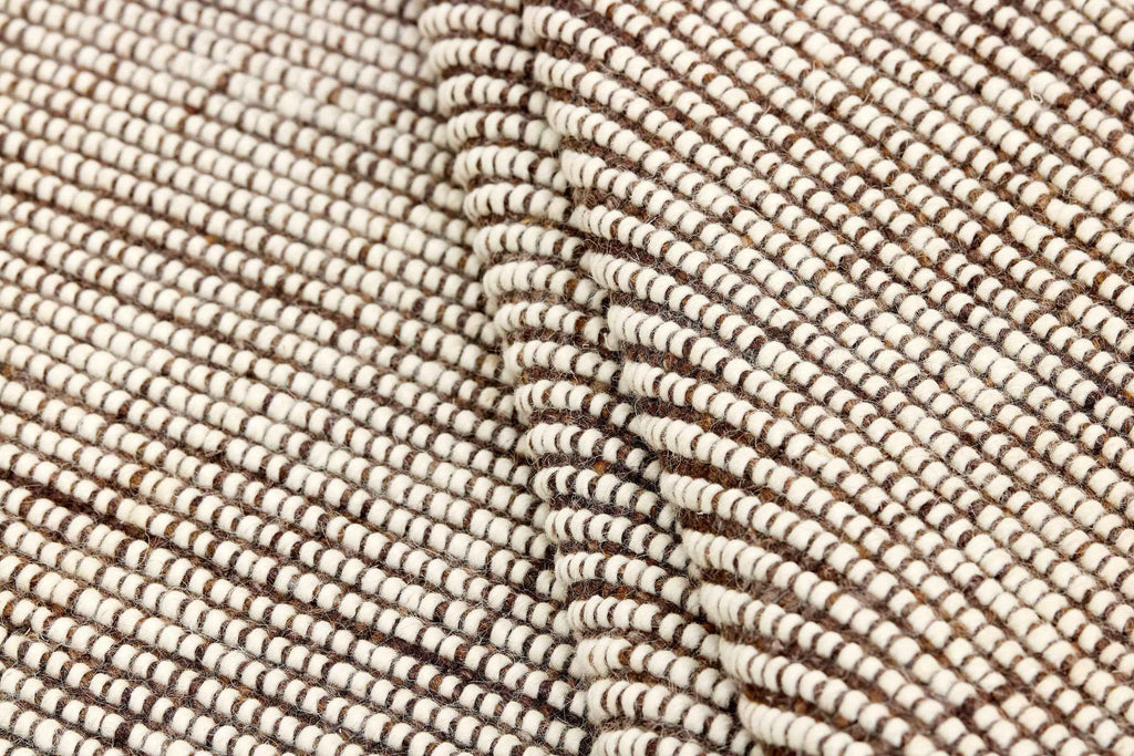 90x60 cm wool multicolour Rug-5971A, Brown White - Rugoutlet