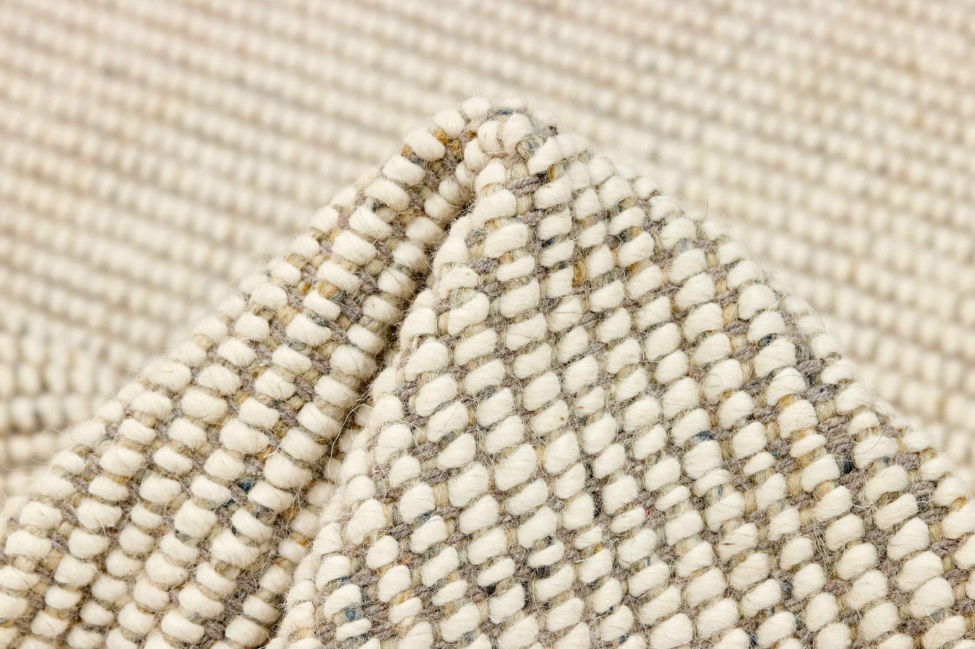 90x60 cm wool multicolour Rug-5971A, Grey White - Rugoutlet