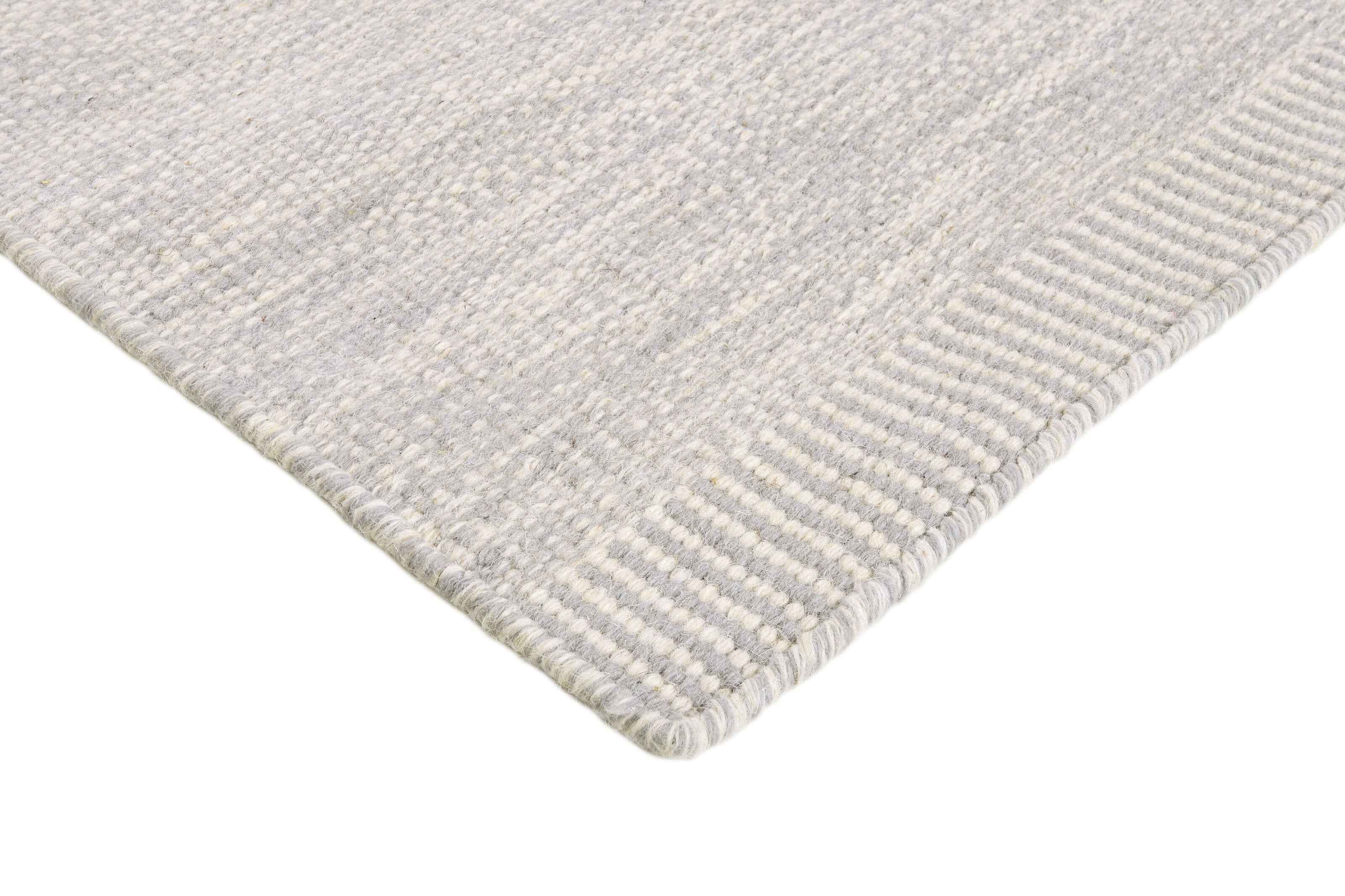 90x60 cm New wool multicolour Rug-J-96-04, Silver - Rugoutlet