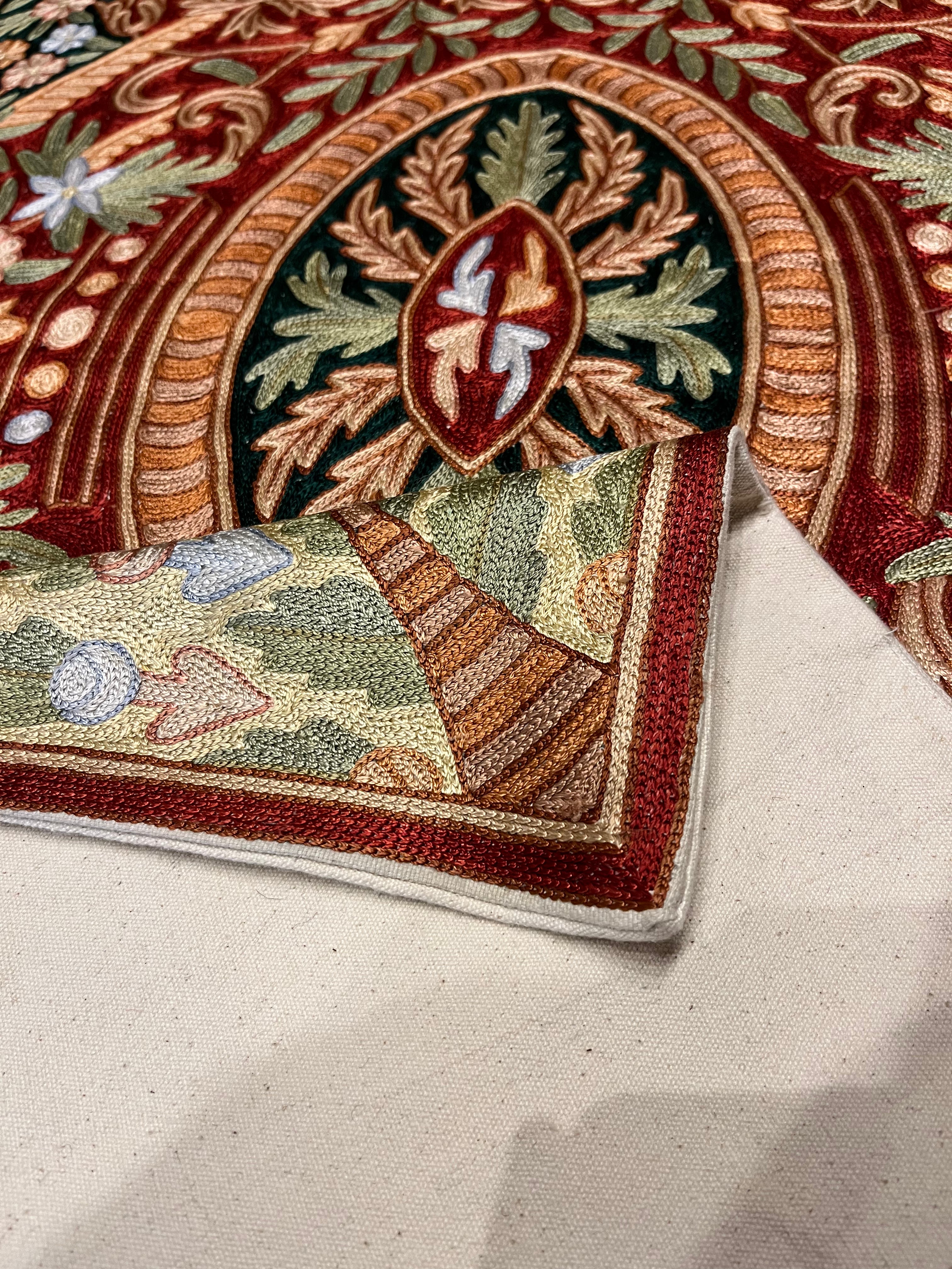 IRA Indian Silk Needlework 154 x 90 cm